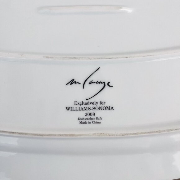 Williams-Sonoma La Mer Fish Porcelain Platter Large Blue Fish Marc Lacaze 2008 - Picture 13 of 16